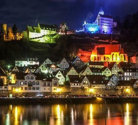 Natur Und Neckarblick Bei Heidelberg Hirschhorn Esterno foto
