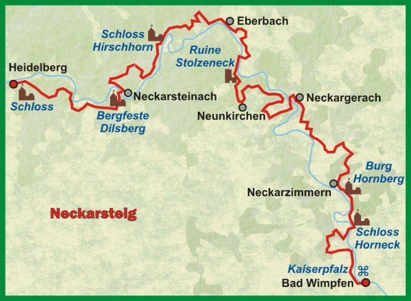 Natur Und Neckarblick Bei Heidelberg Hirschhorn Esterno foto
