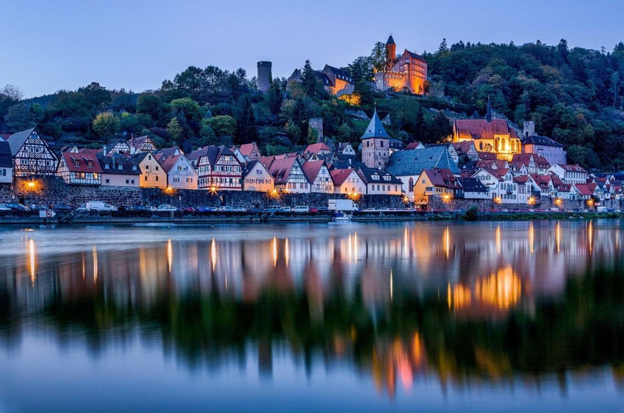 Natur Und Neckarblick Bei Heidelberg Hirschhorn Esterno foto